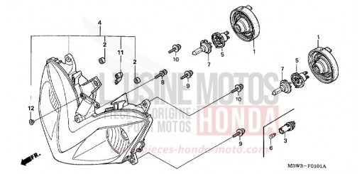 PROJECTEUR (2) CBR600F1 de 2001
